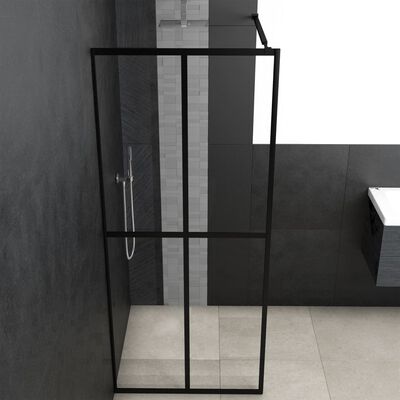 vidaXL Walk-in Shower Screen Clear Tempered Glass 46.5"x74.8"