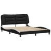 vidaXL Bed Frame Black and White