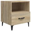 vidaXL Bedside Cabinet Set of 2 Sonoma oak Engineered wood, metal