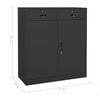 vidaXL Office Cabinet Anthracite Steel Medium Locks Office Cabinet