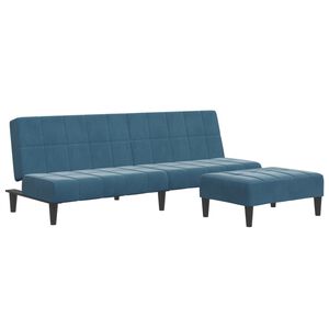 vidaXL Sofa Bed Dark grey Velvet, wood, foam, plastic Two-seater