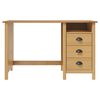vidaXL Desk Honey Brown Solid Pine Wood Medium Desk Rectangular