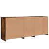 vidaXL Sideboard with LED Lights Smoked Oak 71.5"x14.6"x26.4"