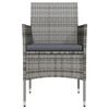 vidaXL Garden Dining Set Grey and Black PE Rattan Large Durable