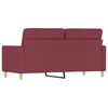 vidaXL 2-seater Sofa Wine Red Fabric (100% polyester), metal, textilene
