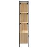 vidaXL Bookcase Sonoma Oak Engineered wood, Steel Medium Bookcase