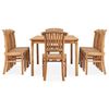 vidaXL 9 Piece Patio Dining Set Solid Teak Wood
