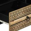 vidaXL TV Cabinet Black Solid rough mango wood, iron Medium TV Cabinet