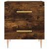 vidaXL Bedside Cabinet Set of 2 Smoked Oak Engineered wood, Iron Medium