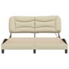 vidaXL Bed Frame Cream