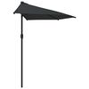 vidaXL Balcony Parasol Black Fabric, steel, aluminum 118.1x61.0x87.8 in