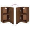 vidaXL TV Cabinet Set of 2 Brown Oak Engineered Wood Medium TV Cabinet