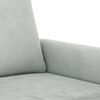 vidaXL Sofa Set Light Gray Velvet (100% polyester), metal, plywood Large