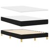 vidaXL LED Box Spring Bed with Mattress Black 47.24 x 78.74 in Fabric