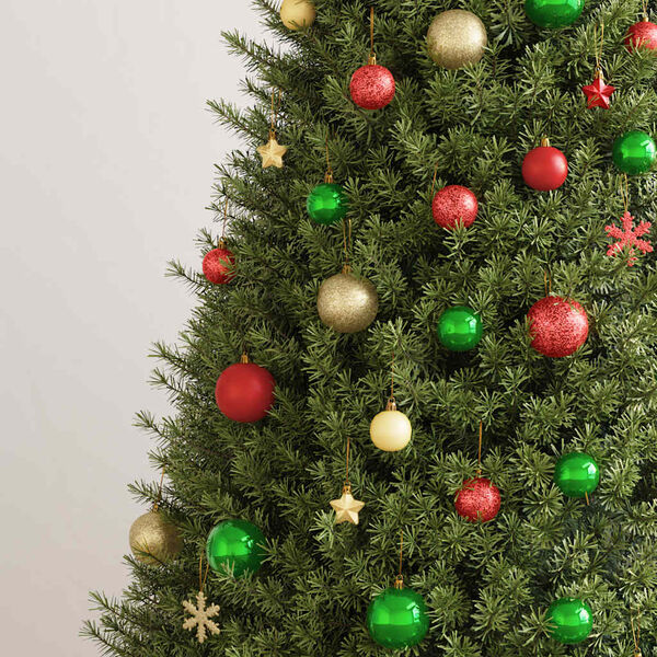 vidaXL Christmas Bauble Set Set of 111 Red, Green, Gold Polystyrene