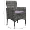vidaXL Dining Set Grey, Dark Grey