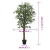 vidaXL Artificial Maple Tree Green Wood, Textile fiber, Plastic Medium