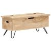 vidaXL Chest Natural wood Solid mango wood, Steel Medium Chest
