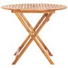 vidaXL Garden Table Natural Wood Solid Acacia wood Small Foldable