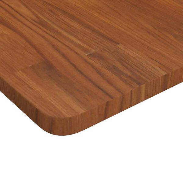 vidaXL Table Top Dark brown Solid oak wood 31.5 x 31.5 in Durable