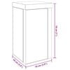 vidaXL Plant Stand 2 pcs Black Oak 3.94 x 3.94 x 7.09 in