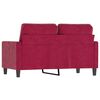 vidaXL 2-seater Sofa Wine red Velvet (100% polyester), metal, textilene