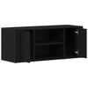 vidaXL TV Cabinet Black oak 39.37 x 13.78 x 15.75 in Engineered wood