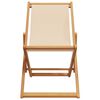 vidaXL Beach Chair Beige Solid eucalyptus wood, polyester Standard