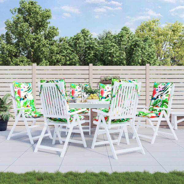 vidaXL Highback Chair Cushion Set of 6 Multicolor