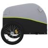 vidaXL Bike Trailer Black and Green 99.2 lb Iron