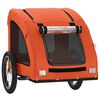 vidaXL Pet Bike Trailer Orange Oxford fabric and Iron Medium Collapsible