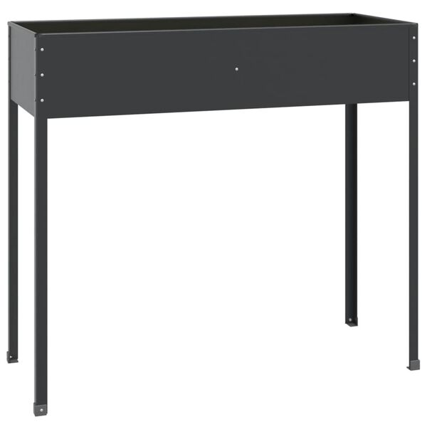 vidaXL Garden Planter Anthracite Galvanized Steel Large Heavy Duty