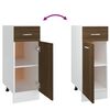 vidaXL Drawer Bottom Cabinet Brown Oak Engineered Wood Medium