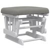 vidaXL Glider Chair with Stool Light Gray Fabric