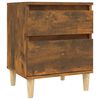 vidaXL Bedside Cabinet Set of 2 Smoked oak