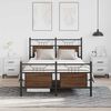 vidaXL Bed Frame Smoked oak Engineered wood and steel Double Bed Frame