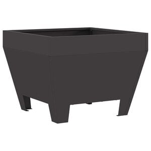 vidaXL Fire Pit Black 19.69 x 19.69 x 14.96 in Steel