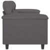 vidaXL 2-seater Sofa Grey Faux leather, metal, foam 2-seater Durable