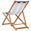 vidaXL Beach Chair Set of 2 Blue and White