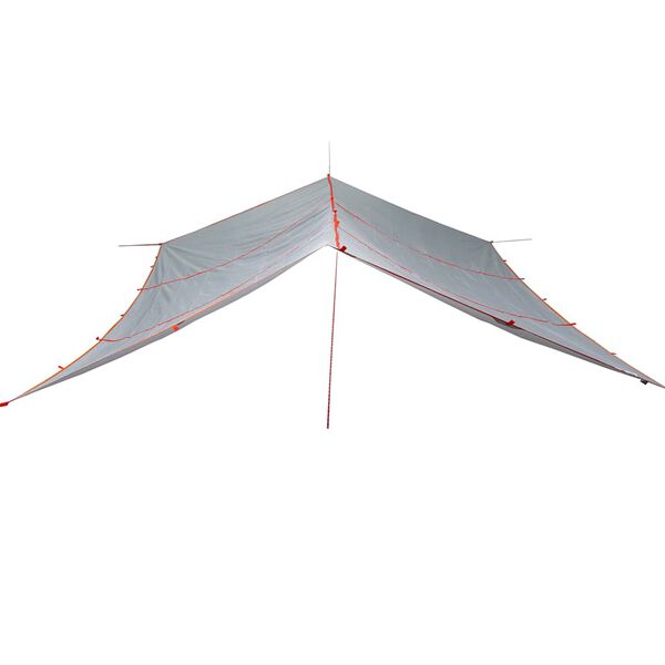 vidaXL Camping Tarp Grey and Orange 165.4x173.2" Waterproof