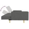 vidaXL Sofa Bed Dark Grey Fabric (100% polyester), wood, plastic Medium
