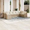 vidaXL Garden Sofa Set Beige, Cream white