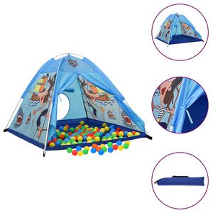vidaXL Play Tent Blue 170T polyester, fiberglass, PE (polyethylene)