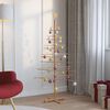 vidaXL Wooden Christmas Tree with Stand Brown 59.06 in Bamboo