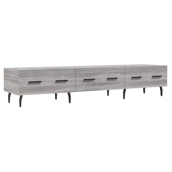 vidaXL TV Cabinet Grey Sonoma Engineered wood, iron 59.1 in TV Cabinet