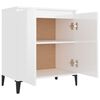vidaXL Sideboard High gloss white Engineered wood, metal Sideboard
