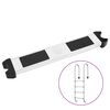 vidaXL Pool Ladder Step Silver and black 304 Stainless Steel, Plastic