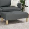 vidaXL Footstool Dark gray Polyester, plywood, plastic, foam