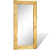 vidaXL Mirror Mango Wood Natural Solid mango wood, Glass Large Mirror