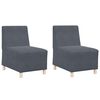 vidaXL Modular Sofa Unit Armless 2 pcs Dark Grey